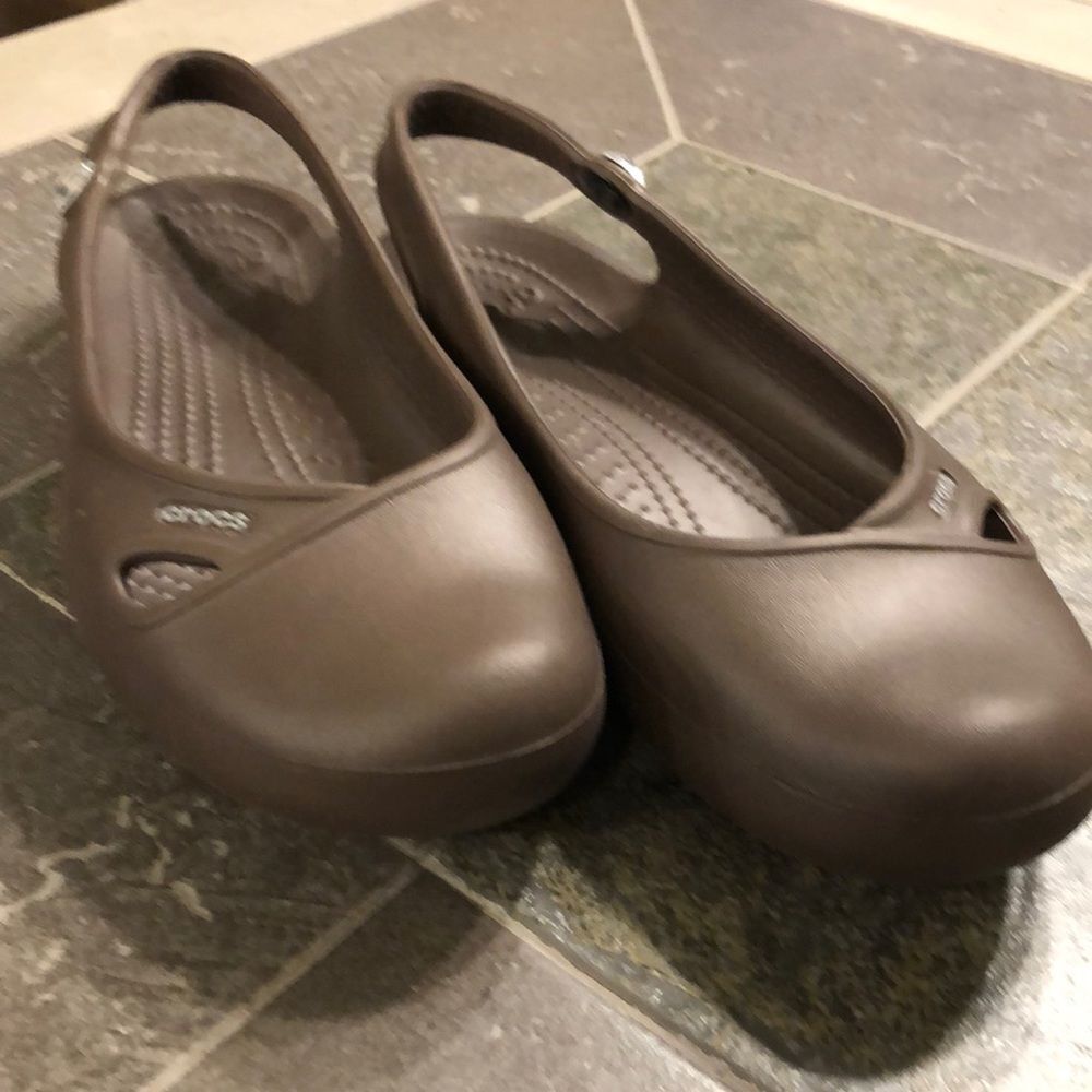 Crocs Women's Brown Slingback Comfort Flats